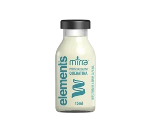 Elements Potencializador Queratina Mirra Cosméticos para cabelos reconstruídos.
