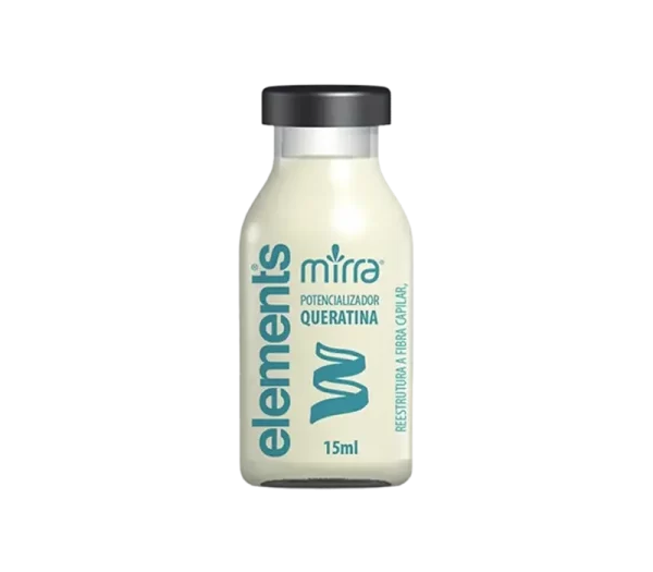 Elements Potencializador Queratina Mirra Cosméticos para cabelos reconstruídos.