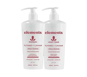 Linha Elements Tutano e Caviar Profissional Mirra Cosméticos para tratamento de luxo e nutrição.