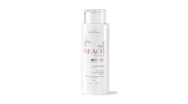 Beach Intensive Shampoo da Maison Visage com fórmula low poo e proteção UV